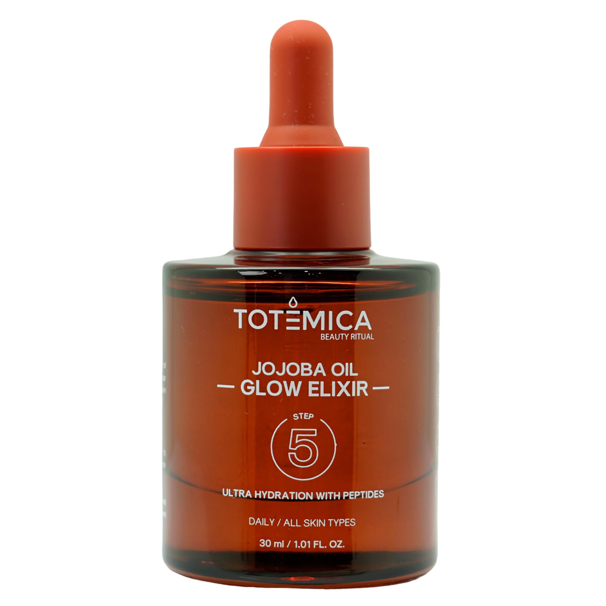 Totemica Organic Jojoba Oil Glow Elixir bottle offering quick hydration for radiant skin