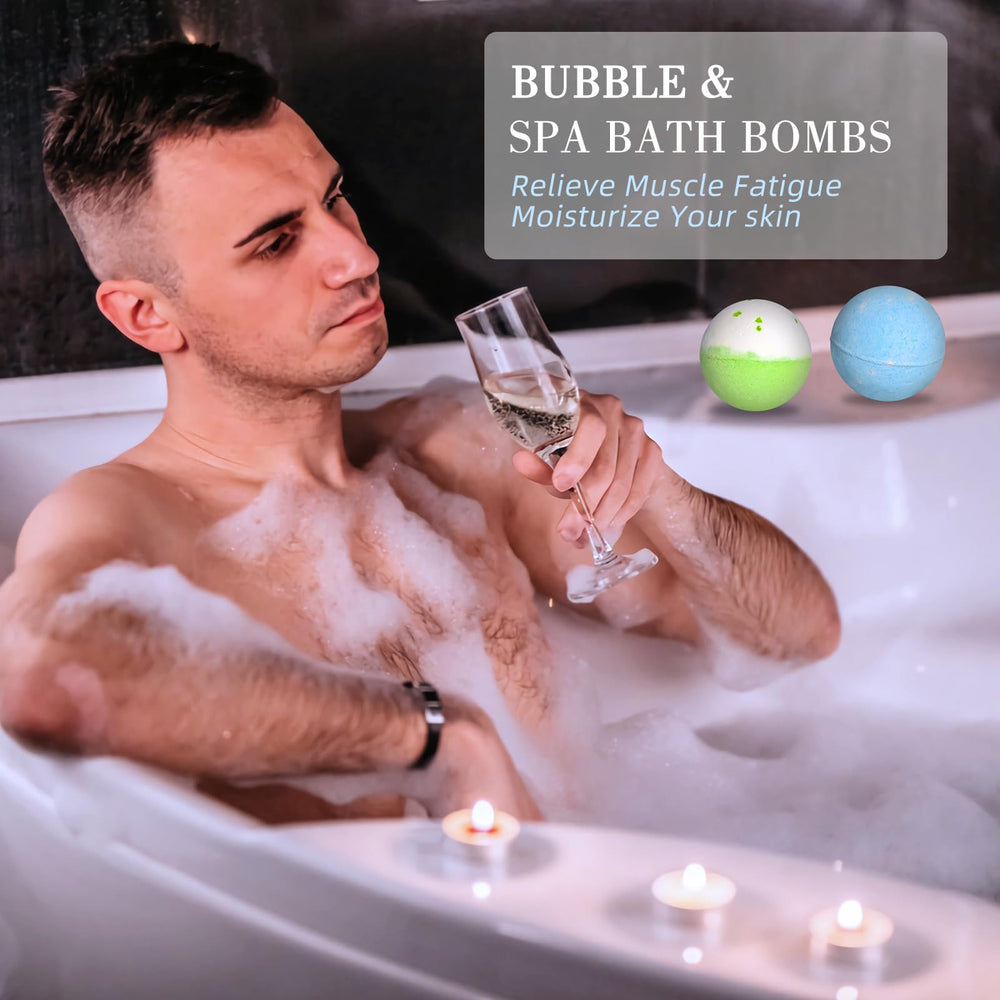 Totexil bath bombs with ocean scent for calming baths