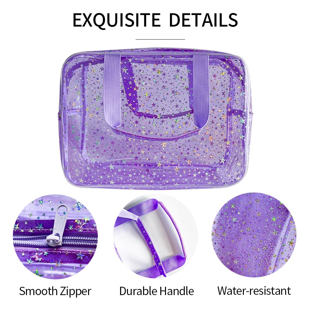 TotePrint Twinkle Star makeup bag zipper closure emphasizes secure access at events