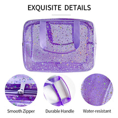 TotePrint Twinkle Star makeup bag zipper closure emphasizes secure access at events
