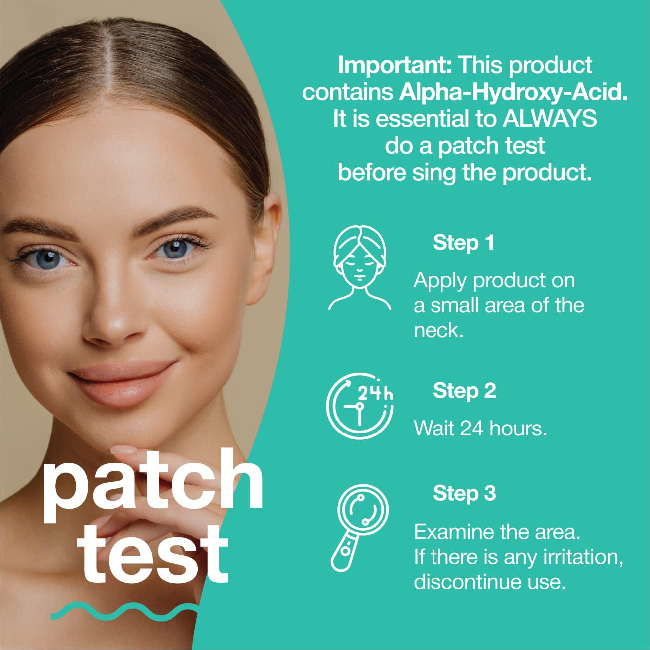 USA-made TOUCH Glycolic Lotion sits on a bathroom counter ready for routine.