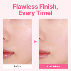 Touch in Sol Icy Sherbet Primer swirled texture — smooths pores for a flawless finish.
