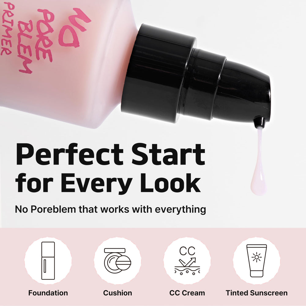 Touch in Sol No Poreblem Primer in-use during makeup look conveys lasting matte effect.
