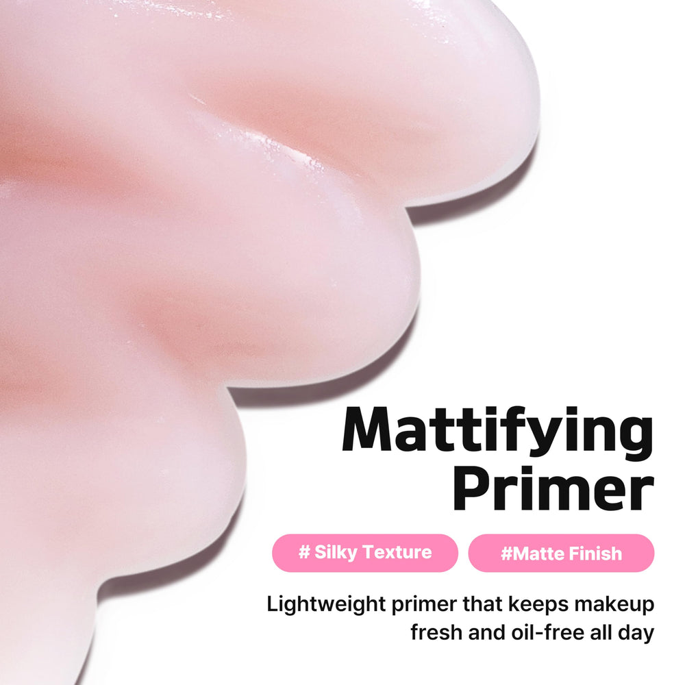 Touch in Sol No Poreblem Primer matte finish close-up suggests shine-free base.