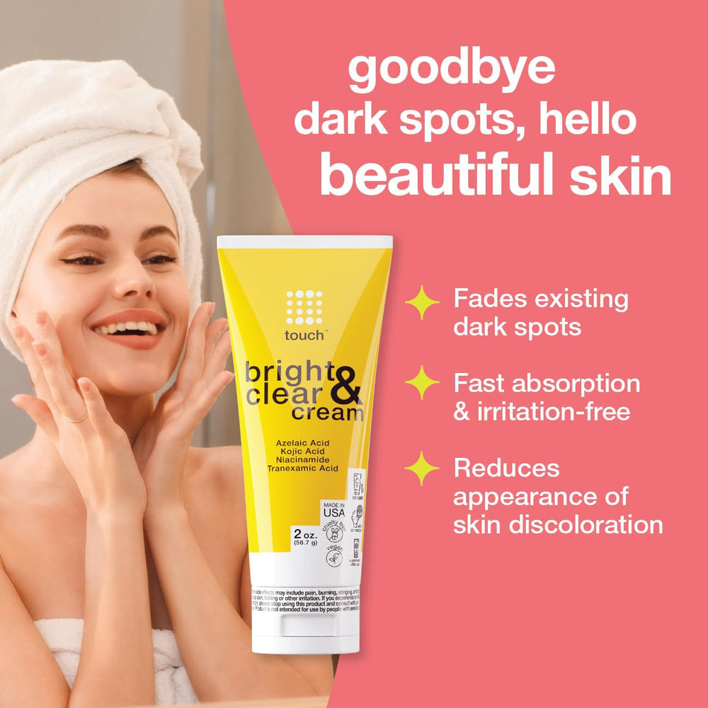 TOUCH Radiance Cream 2oz jar showcases a fragrance-free formula.