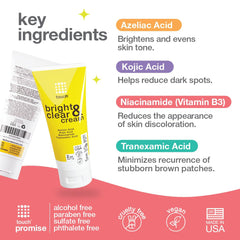 TOUCH Radiance Cream niacinamide and kojic-acid blend highlighted in the image.
