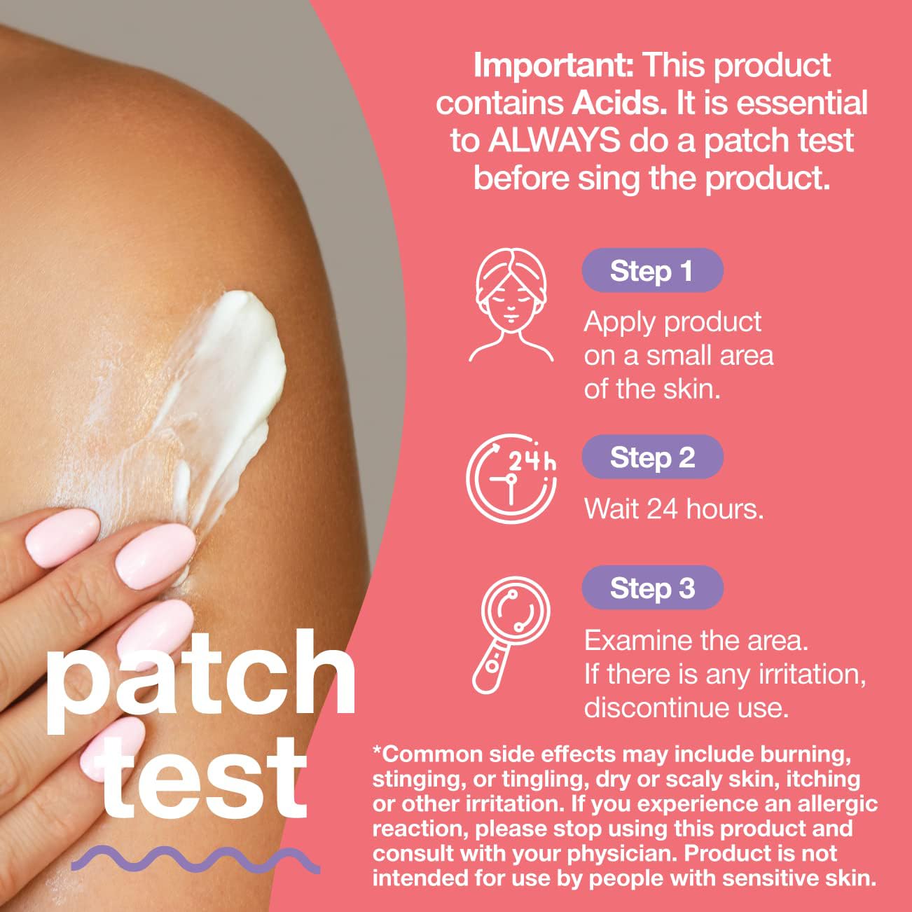 TOUCH Radiance Cream texture shown during application for a smooth, fast-absorbing feel.
