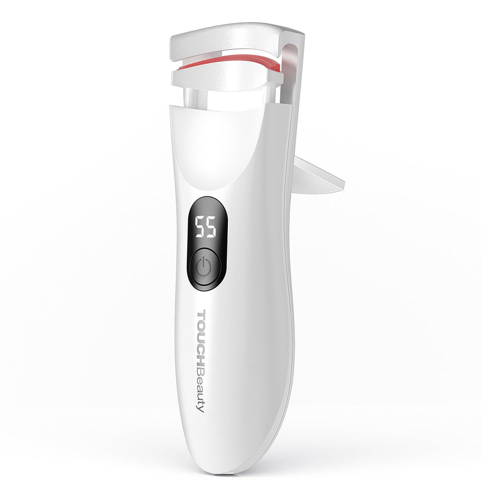TOUCHBeauty Heated Eyelash Curler with LED display shows precise heat control for defined lashes.