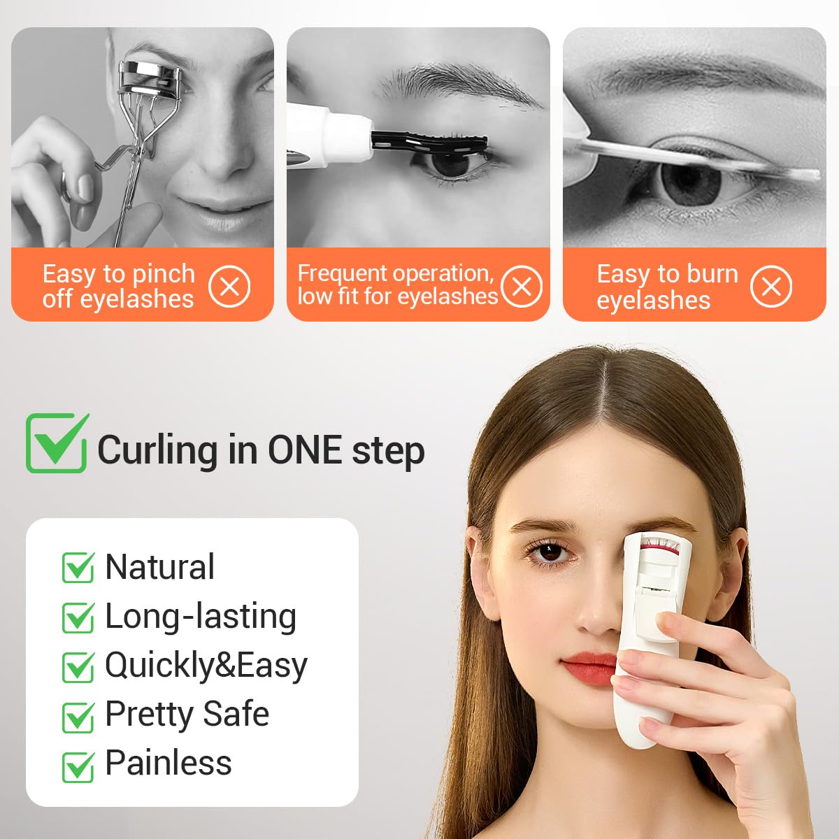 TOUCHBeauty silicone pad provides gentle, snag-free curling for comfortable lashes.