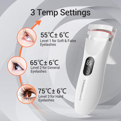 TOUCHBeauty universal eye-fit curler design for even curling across eye shapes.