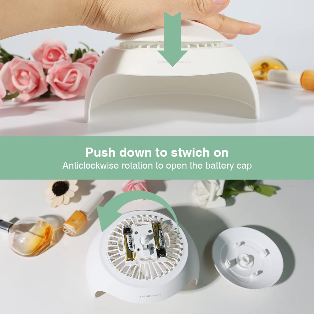 TOUCHBeauty nail dryer no UV radiation protects skin during drying