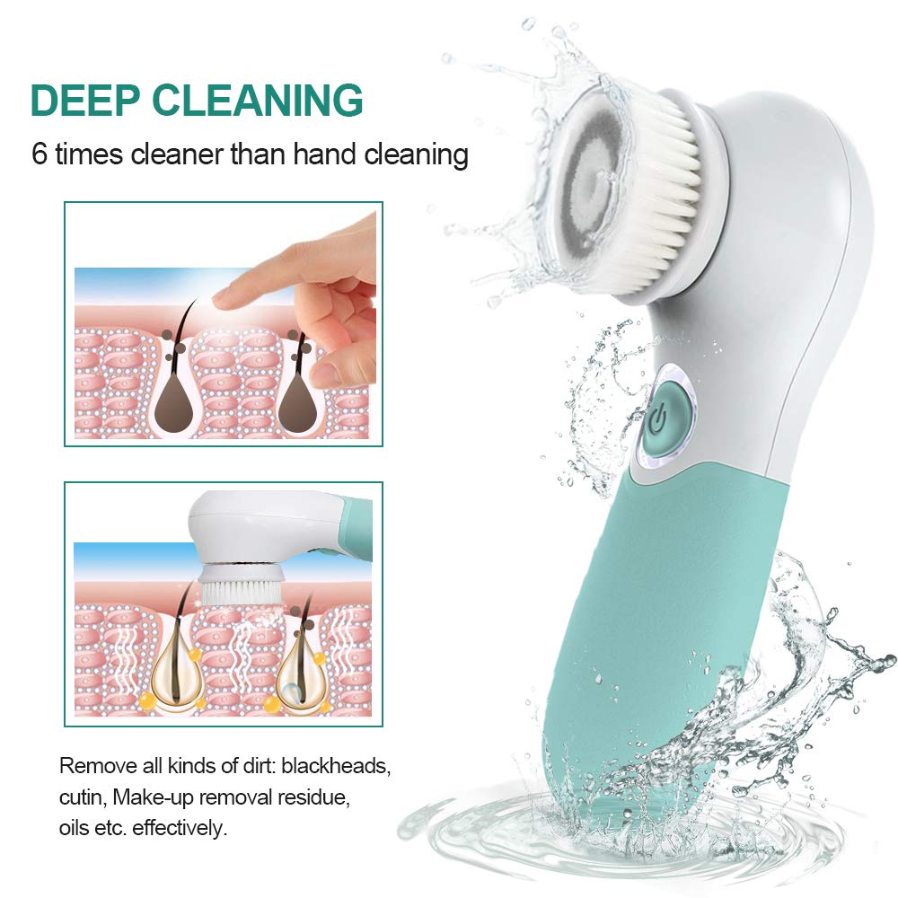 TouchBeauty silicone head closeup emphasizes gentle, non-irritating cleansing suitable for sensitive skin.