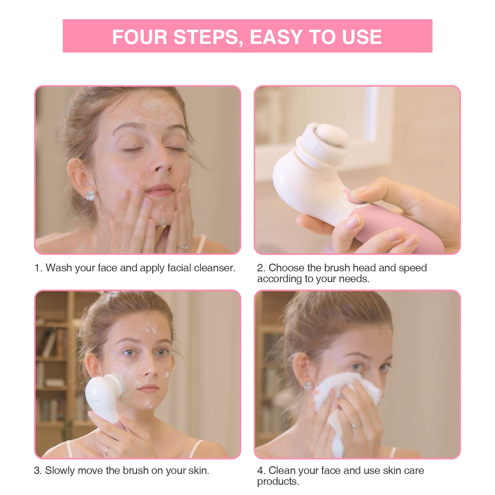 TouchBeauty Spin Brush Battery Compartment enables cordless use in bathroom.