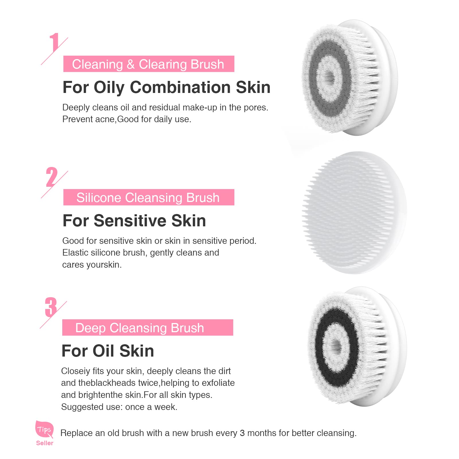 TouchBeauty Spin Brush Non-Slip Handle demonstrates secure grip.