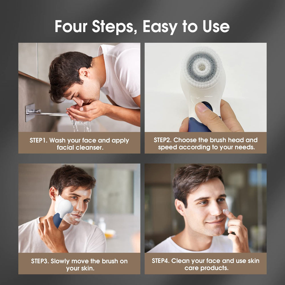 TOUCHBeauty two-speed settings for gentle or deep cleansing