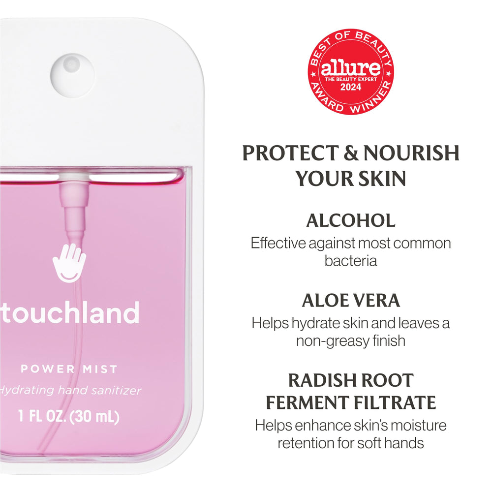 Touchland Fruity Crush Scent Application—easy to spritz during workouts or commutes.