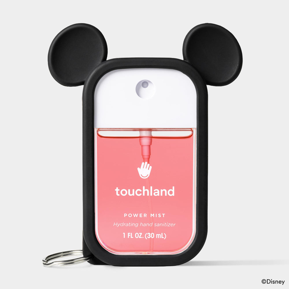 Touchland Mist Case with keyring attachment keeps sanitizer reachable during errands.
