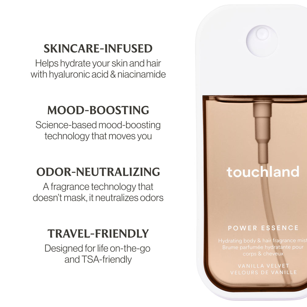 Touchland Vanilla Indulgence wrapped packaging ideal for gifting or travel.