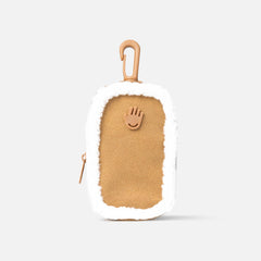 Touchland vegan shearling Touchette clip-on close-up for hands-free access