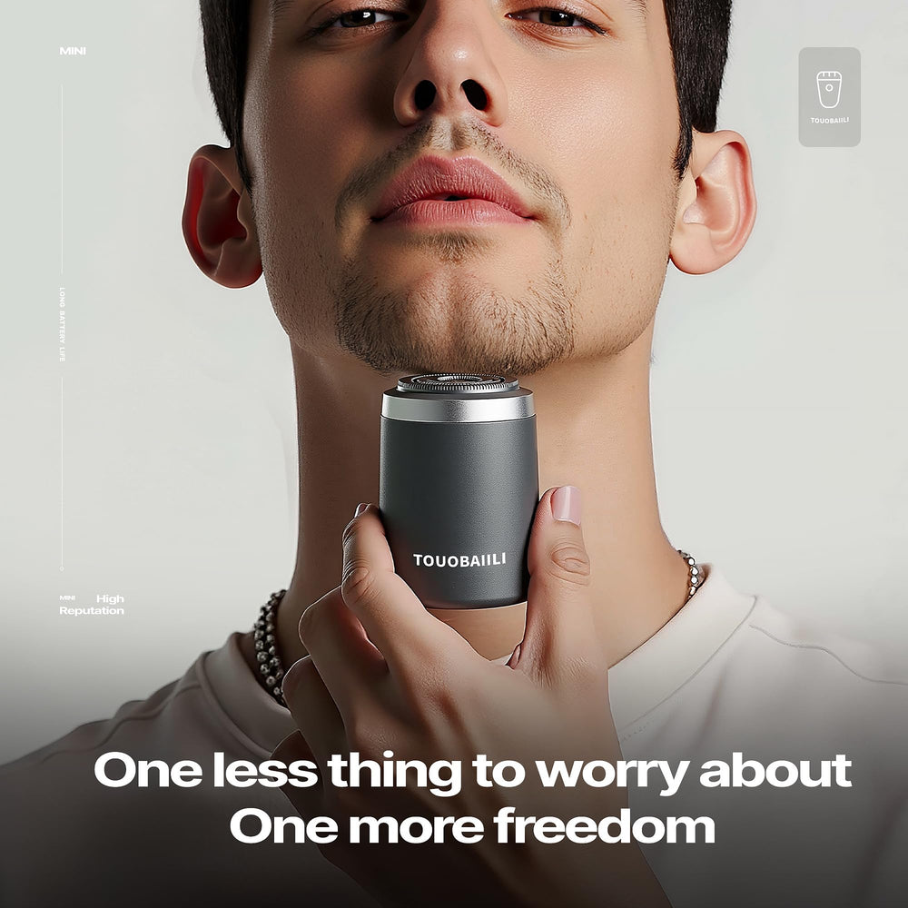 Touobaiili electric foil shaver USB-C charging demonstrates fast charging for long grooming sessions.