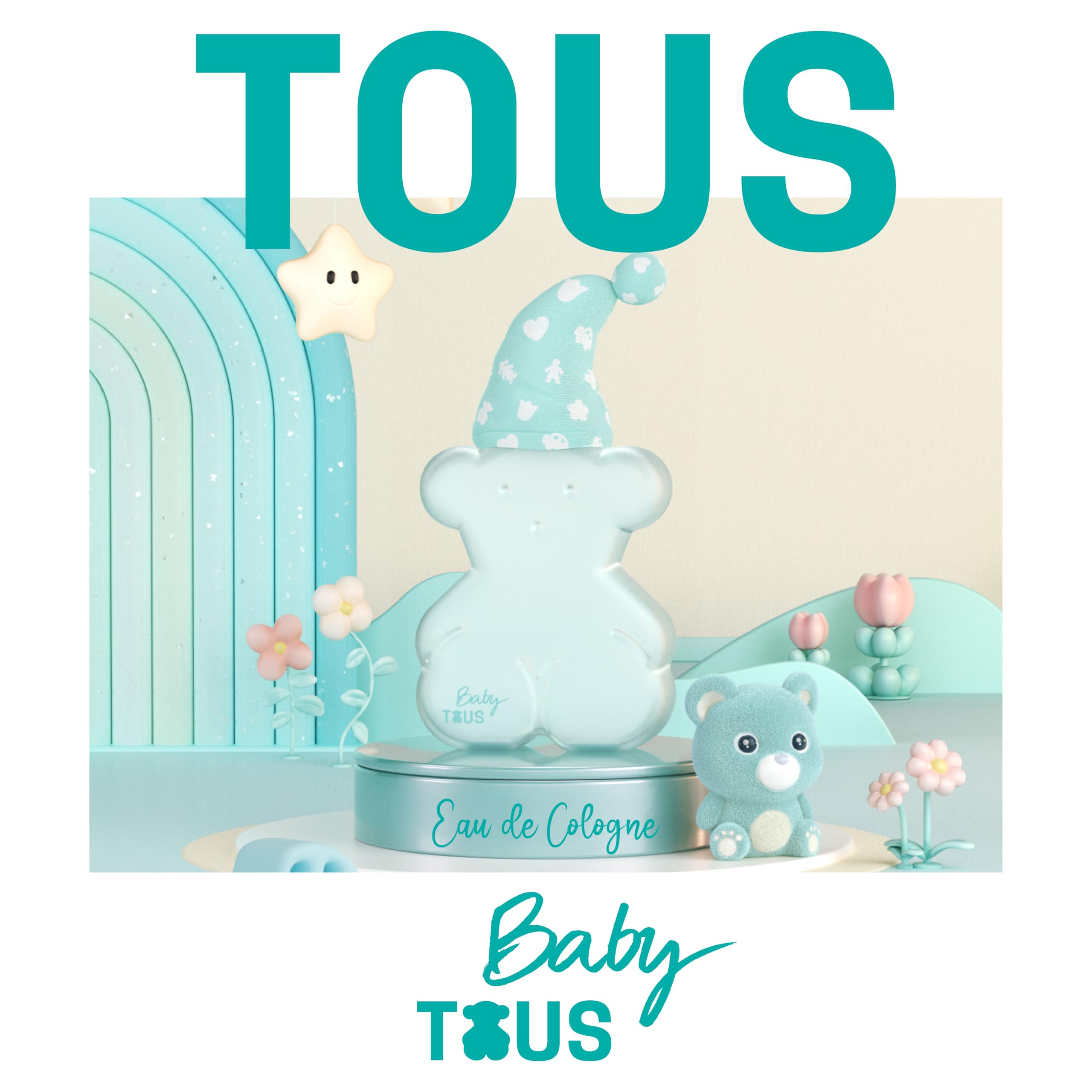 TOUS Baby Cologne bottle closeup highlighting neroli mandarin bergamot notes