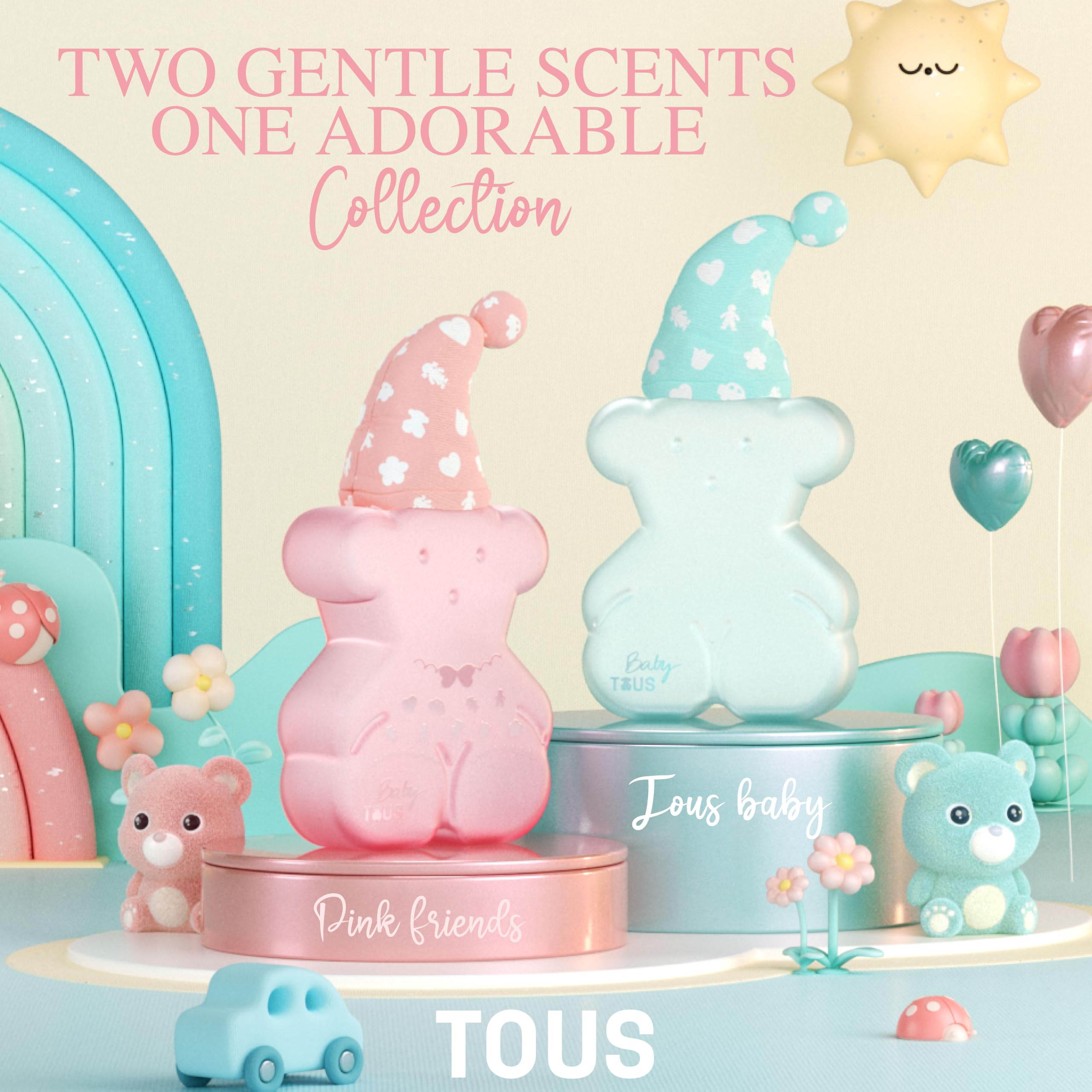 TOUS Baby Cologne for Girls age-3-plus illustration hints at age-appropriate routine.