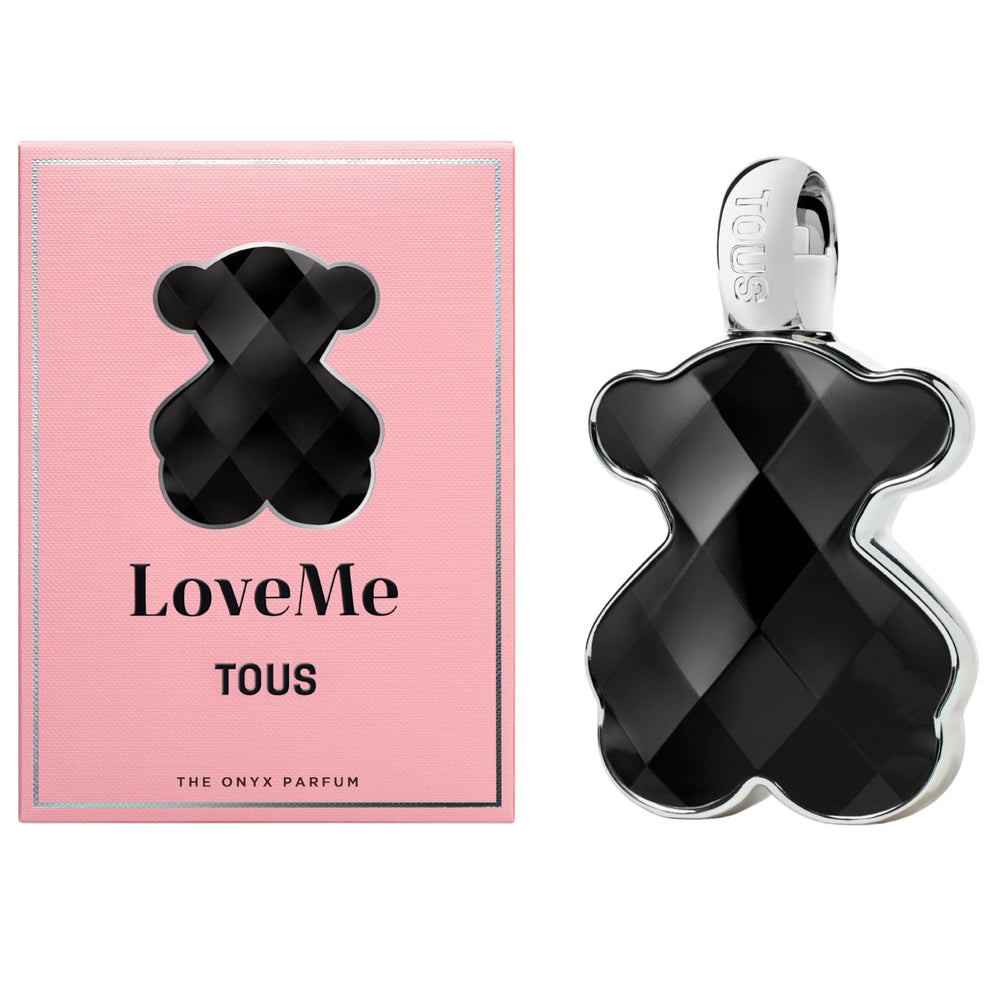 TOUS Love Me Onyx Parfum bottle—luxe design for daily elegance and confidence.