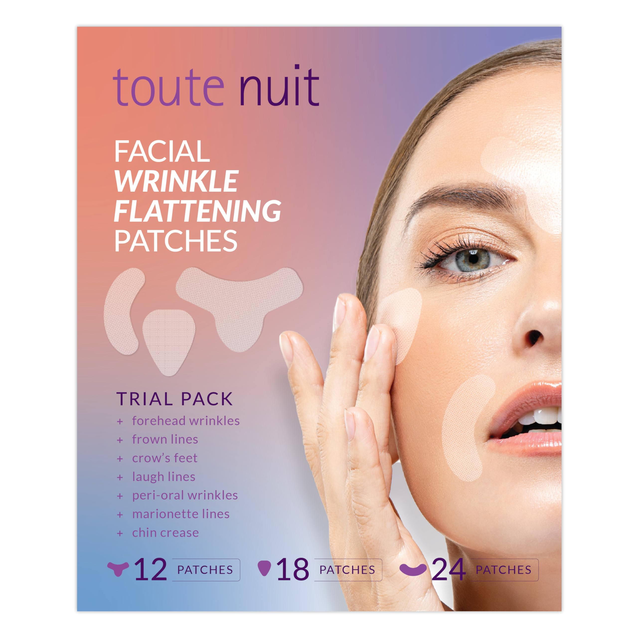 Toute Nuit wrinkle patches forehead Y-shape for overnight smoothing of fine lines