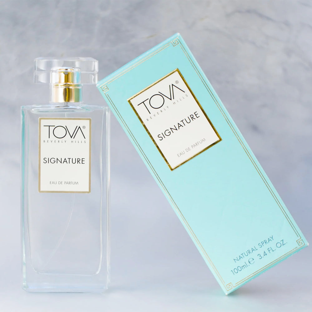 Tova Signature packaging box image emphasizes USA-made cruelty-free luxury at a glance today