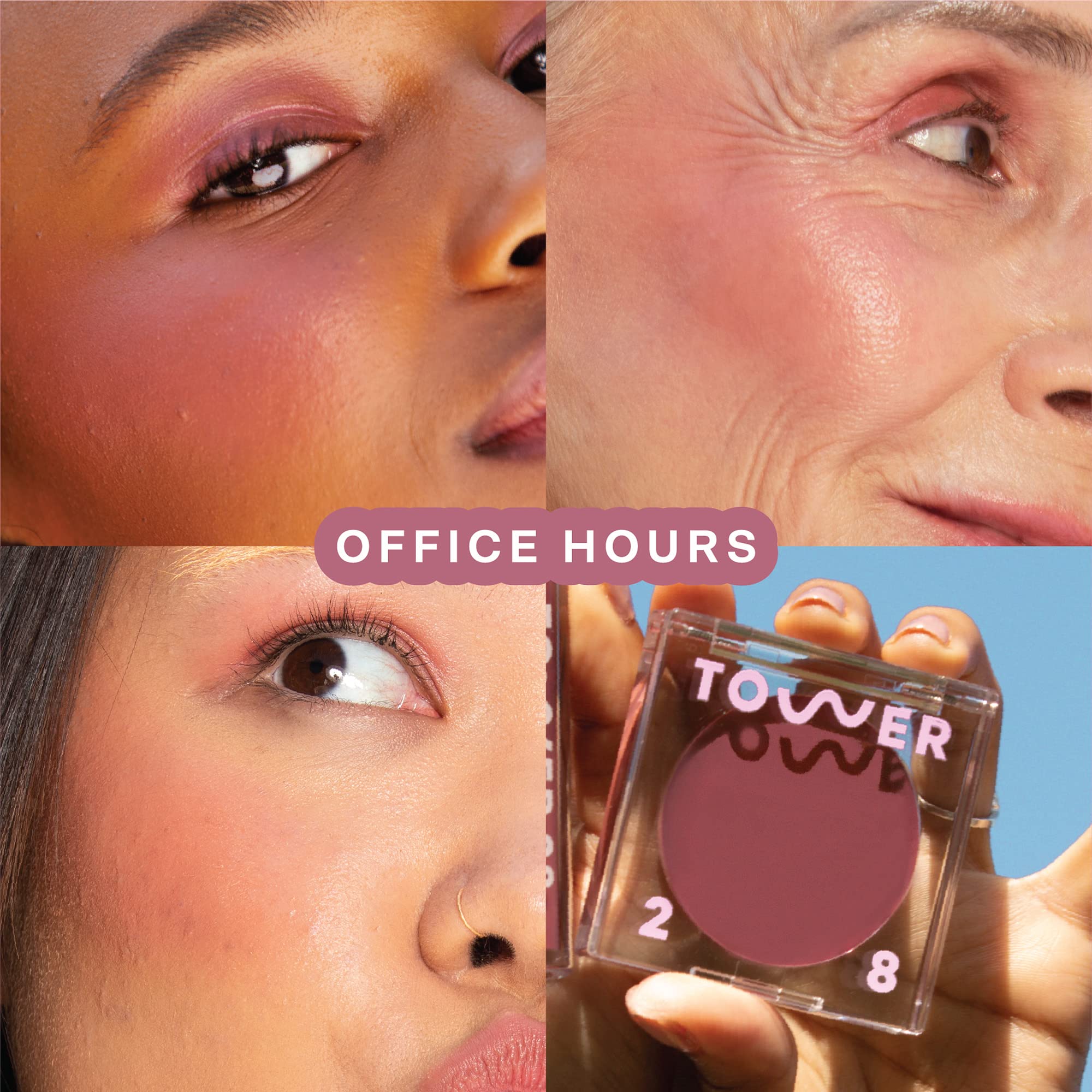 Tower 28 BeachPlease close-up showing lips and cheeks with buildable color