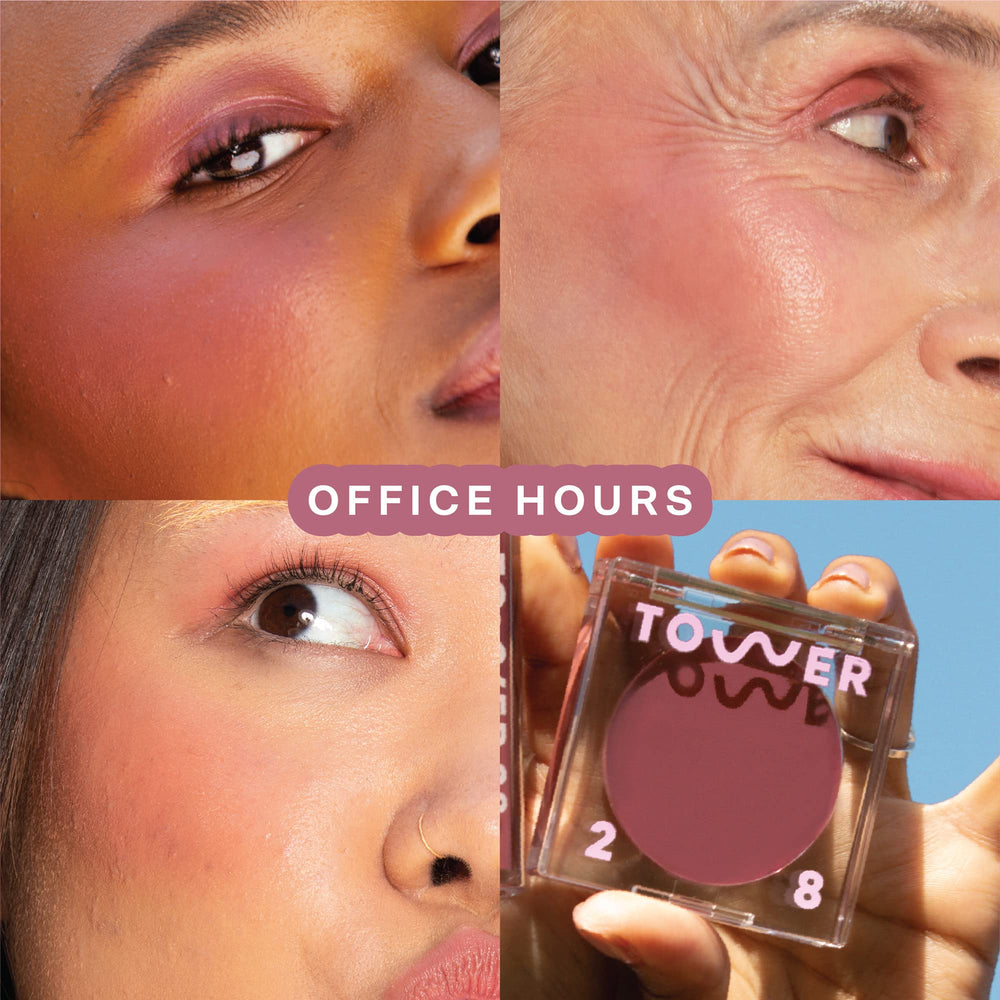 Tower 28 BeachPlease close-up showing lips and cheeks with buildable color