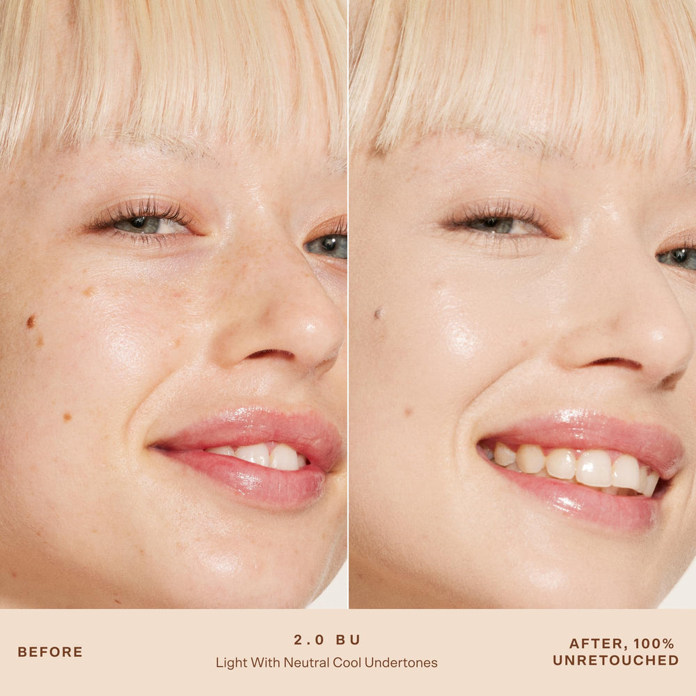 Tower 28 Beauty Swipe Serum Concealer swatch on skin shows natural finish and hydration.