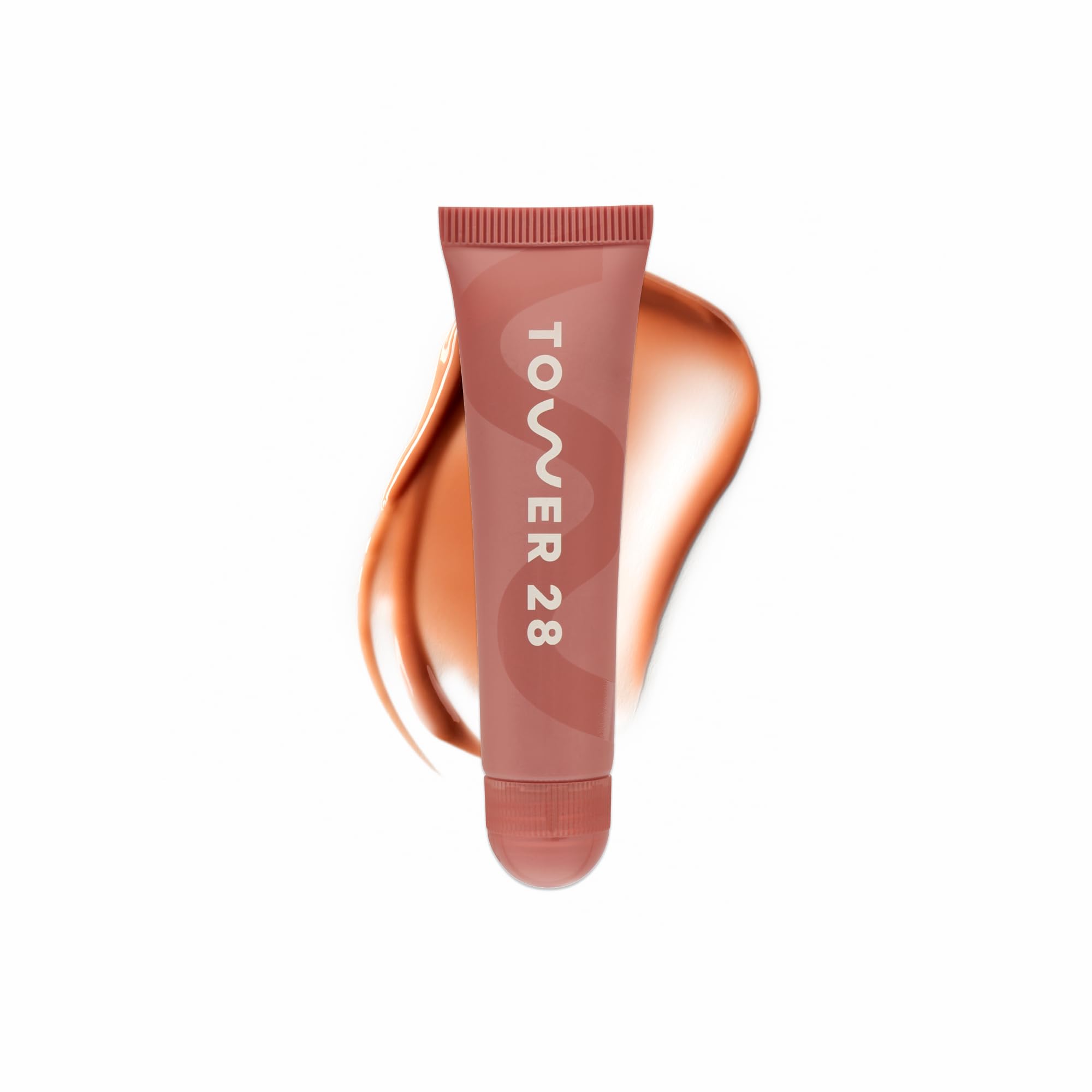 Tower 28 LipSoftie tube application with a silky glide and hydrating lip comfort.