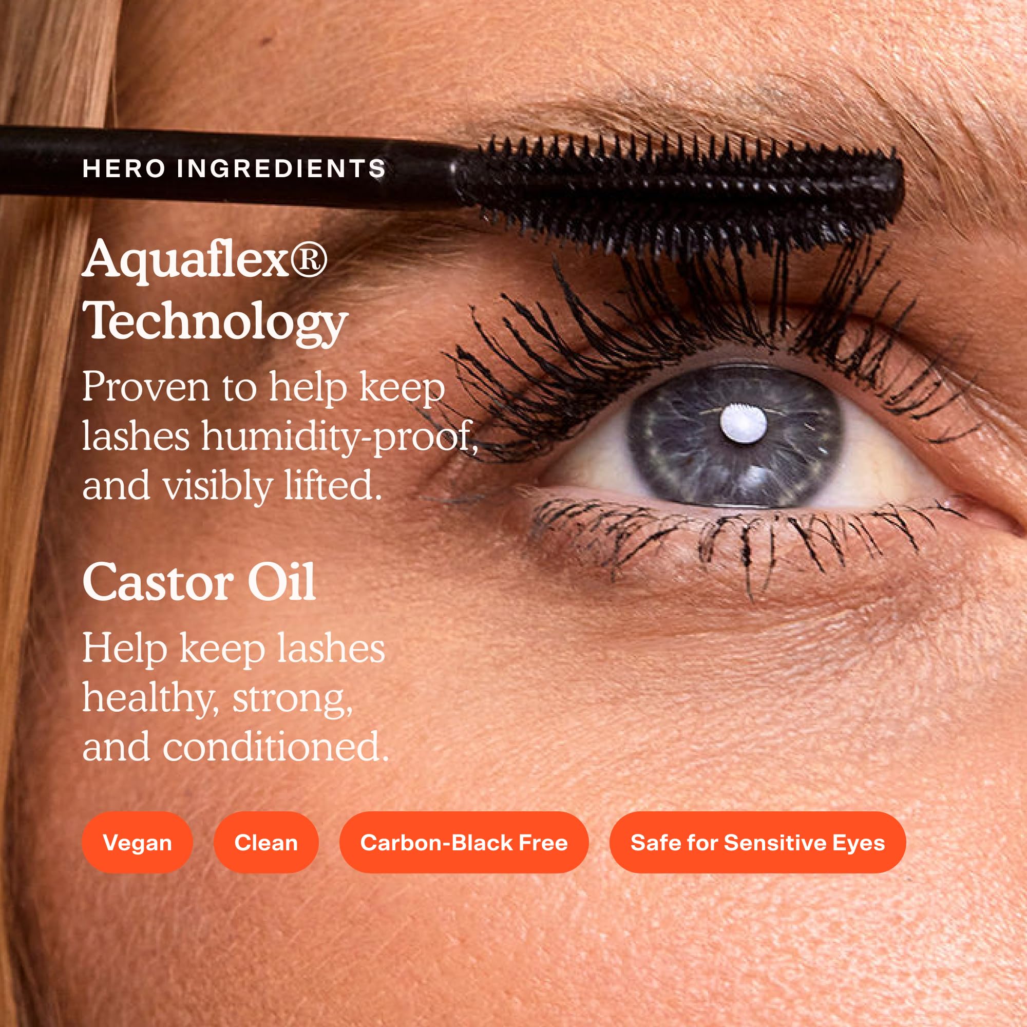 Tower 28 MakeWaves easy wash-off mascara in action