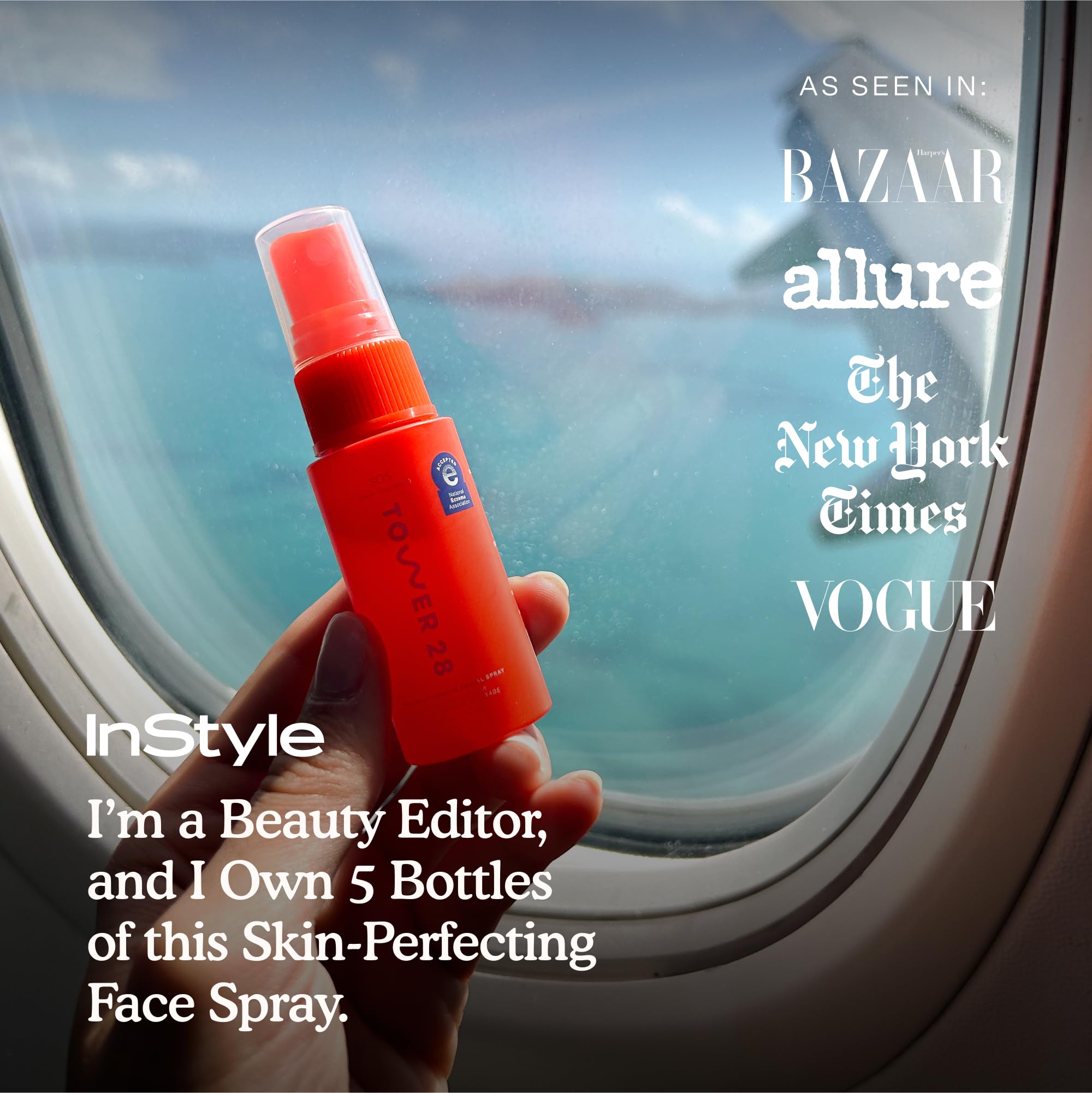 Tower 28 SOS spray suggests calmer-looking skin with consistent use