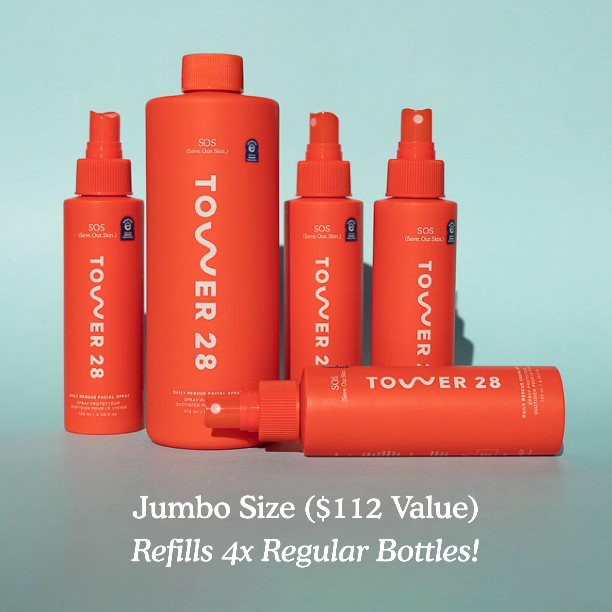 Tower 28 SOS Daily Rescue facial spray after-workout use calms skin.