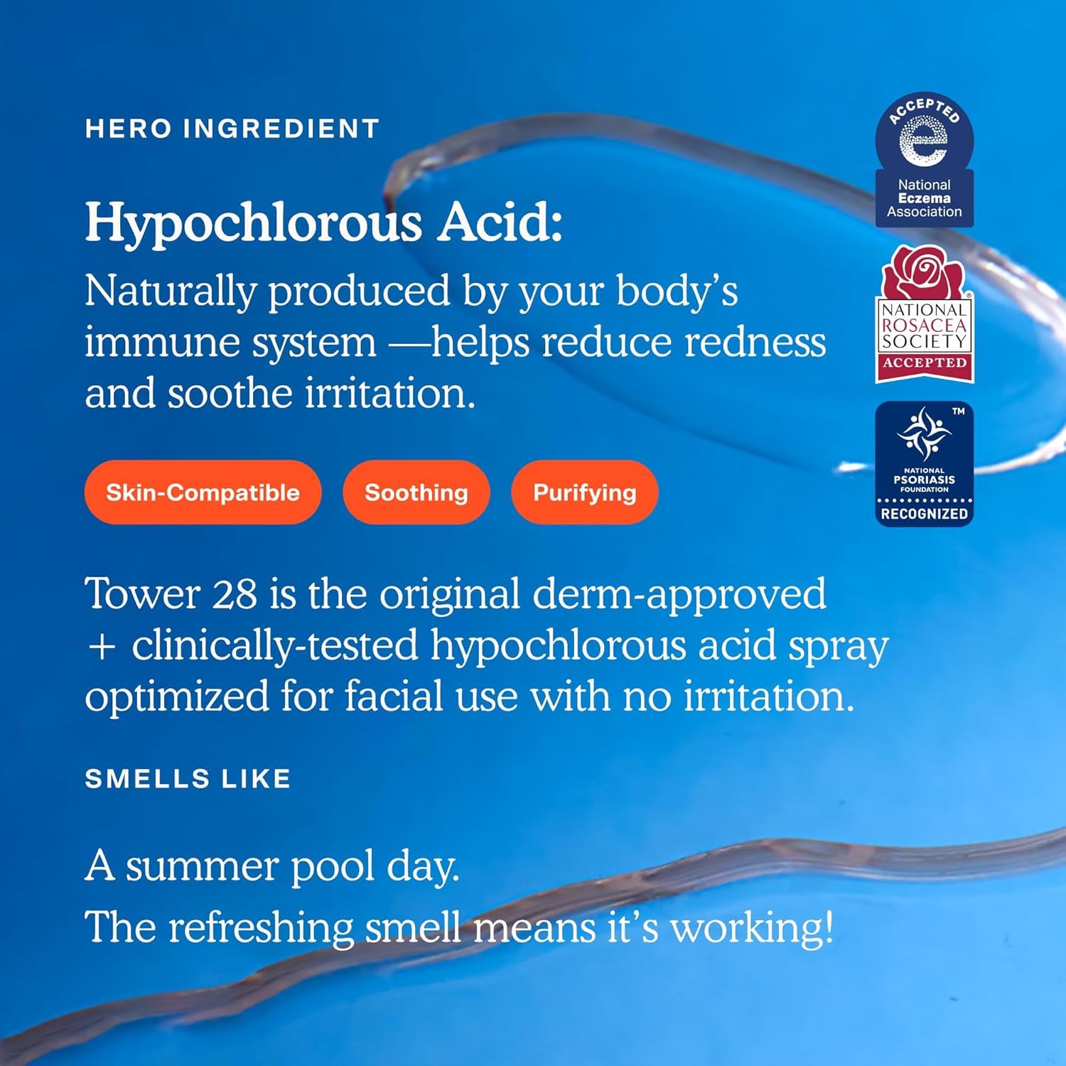 Tower 28 SOS Daily Rescue Spray visual demonstrates safe, skin-friendly formula