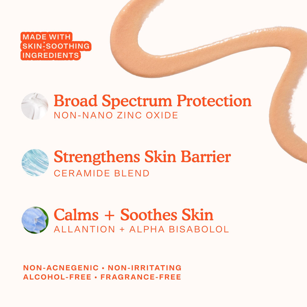 Tower 28 SOS Faceguard natural finish close-up conveys moisturized, non-greasy look