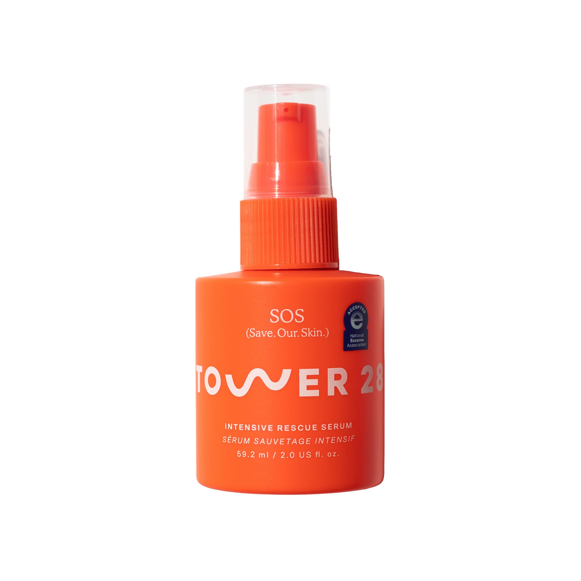 Tower 28 SOS Serum bottle front for calming sensitive skin