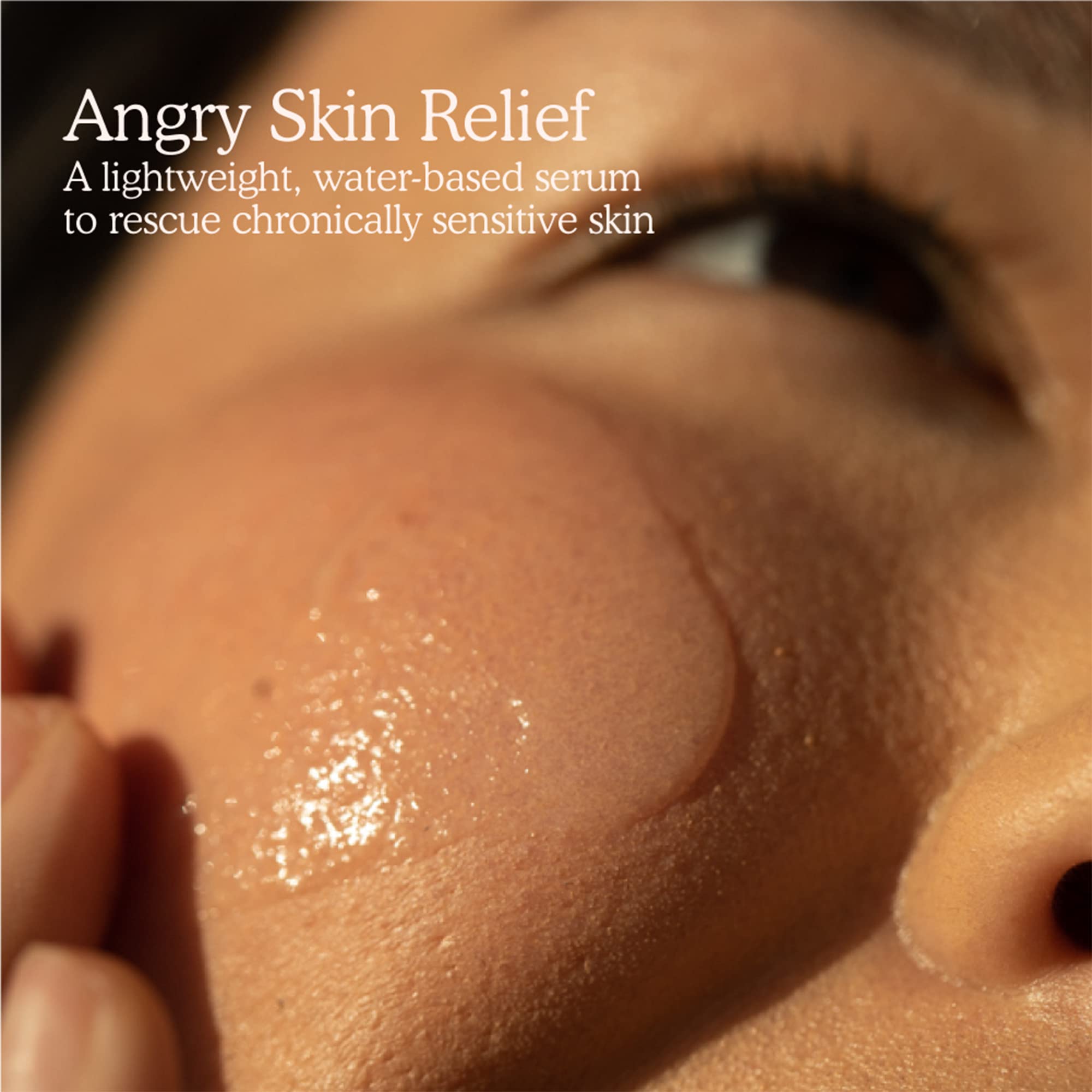 Tower 28 SOS Serum on clean skin demonstrates quick absorption