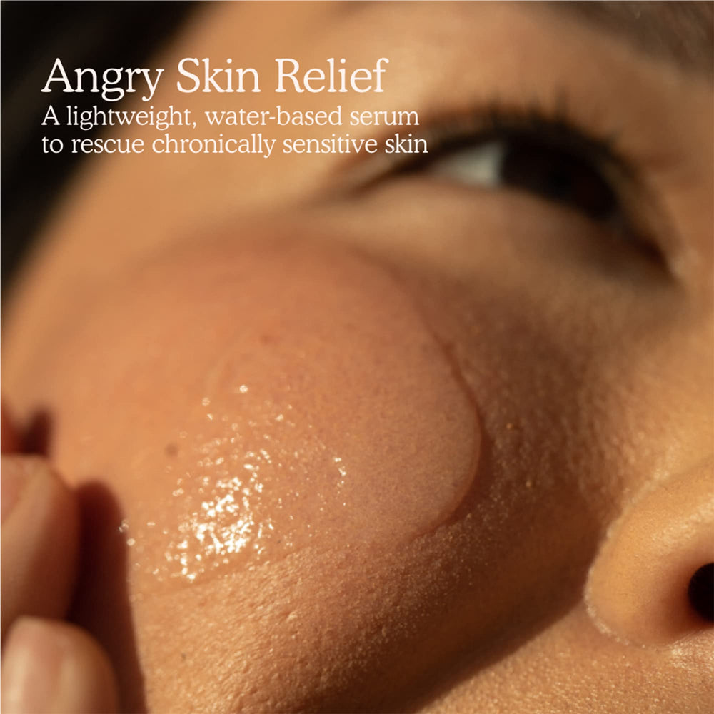 Tower 28 SOS Serum on clean skin demonstrates quick absorption