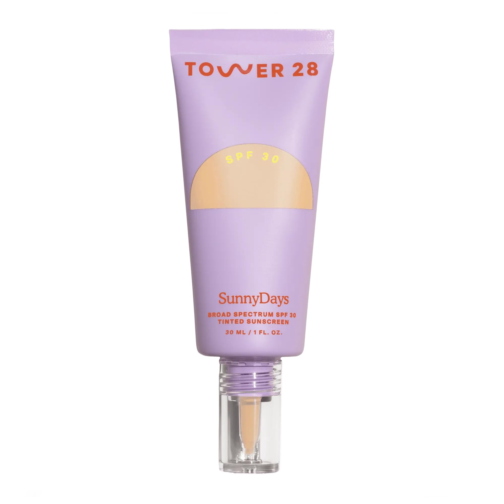 Tower 28 SunnyDays SPF 30 tinted sunscreen bottle for everyday wear and buildable coverage.