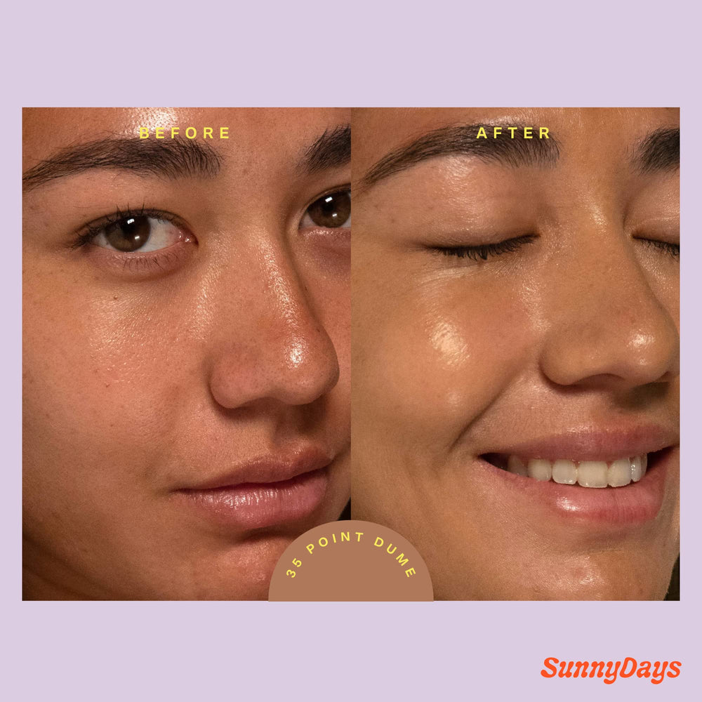 Tower 28 SunnyDays SPF 30 tinted sunscreen packaging on a clean surface