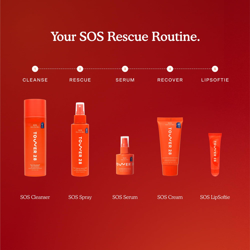 Tower 28 SOS formula with ceramides supports moisture retention.