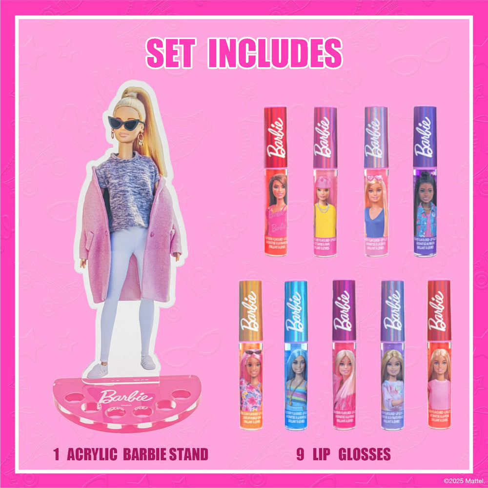 Townley Girl Barbie brillo labial sabor cereza ideal para peques creativas y juego.