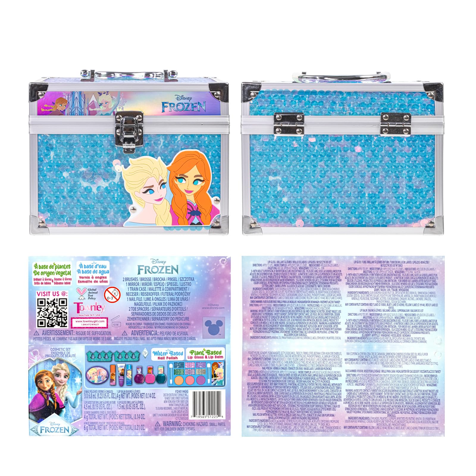Townley Girl Disney Frozen brushes set for lip eye and cheek shimmer application