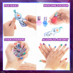 Townley Girl Disney Frozen green shimmer polish offers a fresh, magical look for themed parties.