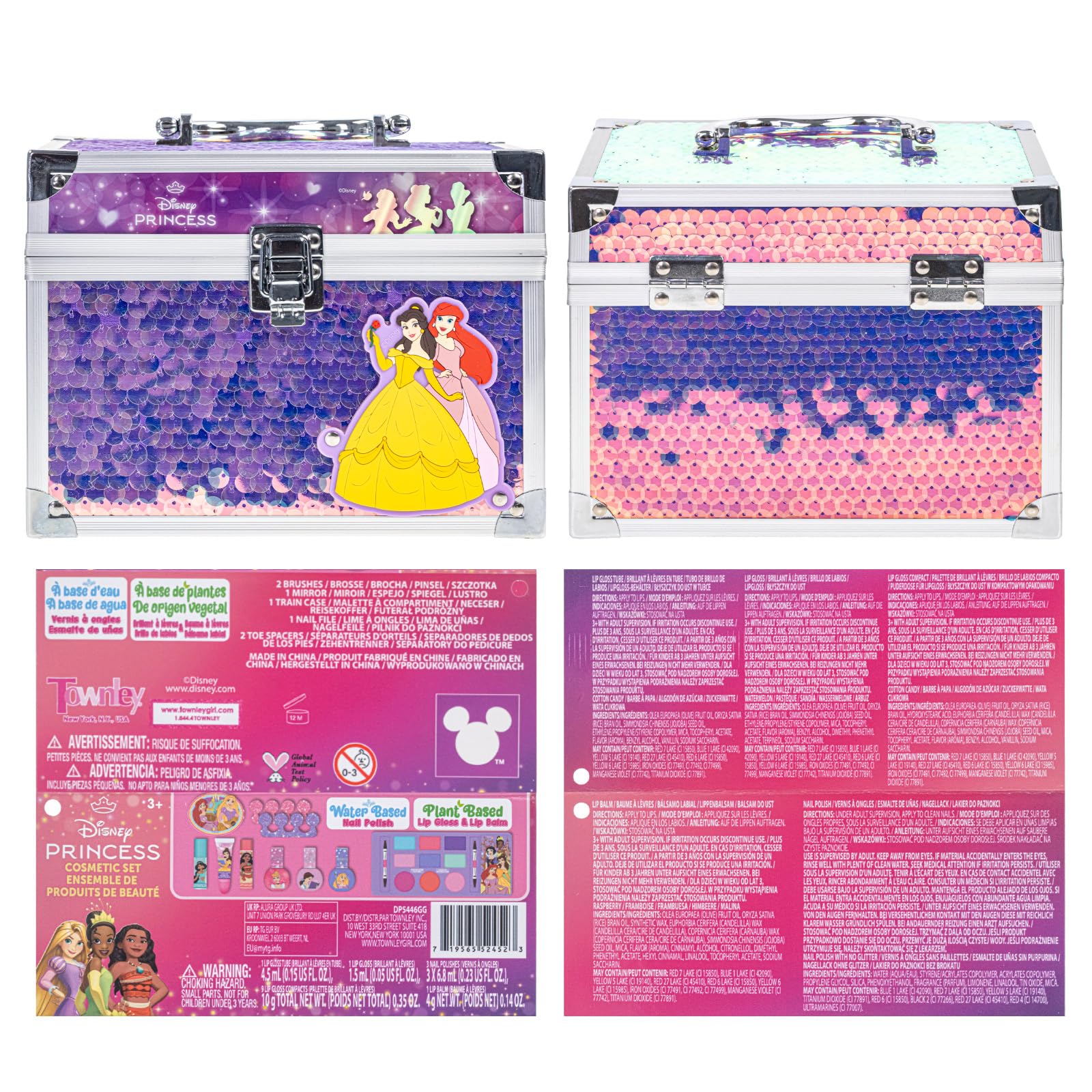 Townley Girl Disney Princess Eye and Cheek Shimmers, safe washable colors for creative looks
