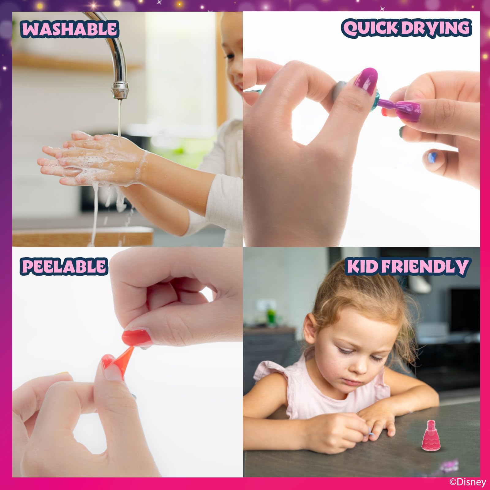 Townley Girl bubble gum scent adds playful sensory experience during makeovers.