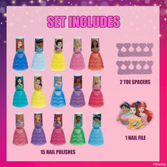 Townley Girl Disney Princess nail polish colors palette perfect for mix-and-match fun.